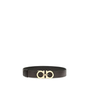 Ferragamo Brown Calf Leather Bos Taurus Belt