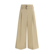Brunello Cucinelli Beige Cotton Cropped Pants