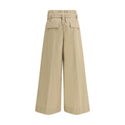 Brunello Cucinelli Beige Cotton Cropped Pants