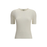 Fendi White Silk T-Shirt