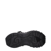 Versace Black Leather Athletic Sneakers