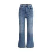 Tory Burch Light Blue Cotton Cropped Jeans