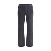 Saint Laurent Black Cotton Straight-Leg Jeans
