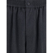 Giorgio Armani Gray Fleece Wool Casual Pants