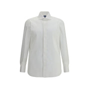 Finamore White Cotton Dress Shirt