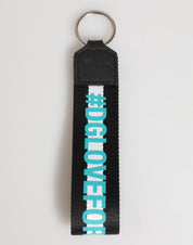 Dolce & Gabbana Multicolor Logo Polyester Brass Holder Keychain Keyring