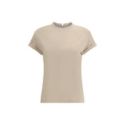 Brunello Cucinelli Beige Elastane T-Shirt
