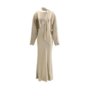 The Andamane Gold Viscose Casual Dress