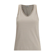 Brunello Cucinelli Beige Cotton Top