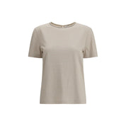 Brunello Cucinelli Beige Cotton T-Shirt