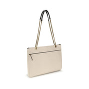 Valentino Garavani Cream Calf Leather Bos Taurus Shoulder Bag