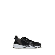 Fendi Gray Calf Leather Bos Taurus Athletic Sneakers