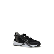 Fendi Gray Calf Leather Bos Taurus Athletic Sneakers