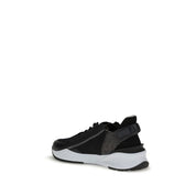 Fendi Gray Calf Leather Bos Taurus Athletic Sneakers