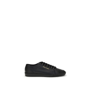 Saint Laurent Black Calf Leather Bos Taurus Low Top Sneakers