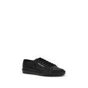 Saint Laurent Black Calf Leather Bos Taurus Low Top Sneakers