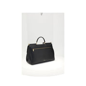 Dolce & Gabbana Black Calf Leather Bos Taurus Shoulder Bag
