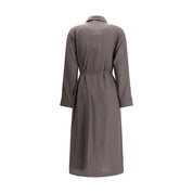 Fendi Brown Silk Casual Dress