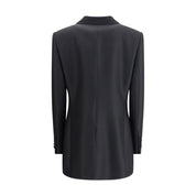 Dolce & Gabbana Black Fleece Wool Blazer
