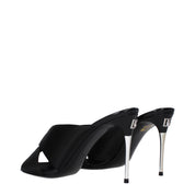 Dolce & Gabbana Black Satin Stiletto Heel Sandals
