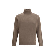 Brooksfield Brown Fleece Wool Turtleneck