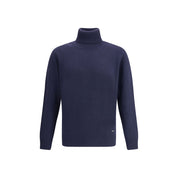 Brooksfield Blue Fleece Wool Turtleneck