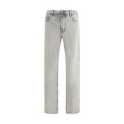 Haikure Light Blue Cotton Straight-Leg Jeans