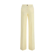 Etro Yellow Cotton Straight-Leg Jeans