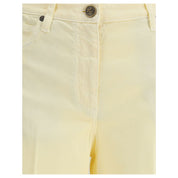 Etro Yellow Cotton Straight-Leg Jeans