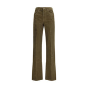 Saint Laurent Green Cotton Casual Pants