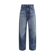PDF Channel Blue Cotton Relaxed Fit Jeans
