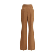 Fendi Brown Wool Flared Pants