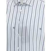 Etro White Cotton Pattern Shirt