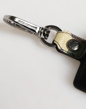 Dolce & Gabbana Multicolor Camouflage Leather Metal Accessory  Airpods Case