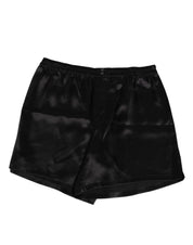 Dolce & Gabbana Black Silk Satin Elastic Men Boxer Short Swimwear