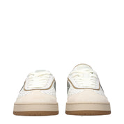 Fendi White Leather Low Top Sneakers