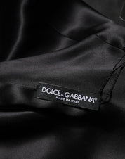 Dolce & Gabbana Green Viscose Acetate Mini Long Sleeve Dress