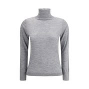 Allude Gray Cashmere Turtleneck