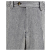 Lardini Gray Fleece Wool Chino Pants