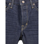 Tom Ford Blue Cotton Straight-Leg Jeans