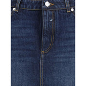 Dolce & Gabbana Blue Cotton Mini Skirt