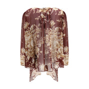 Dolce & Gabbana Bordeaux Silk Pattern Shirt