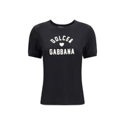 Dolce & Gabbana Black Cotton T-Shirt