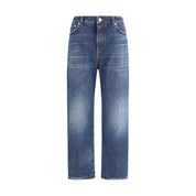 Dolce & Gabbana Blue Cotton Boyfriend Jeans