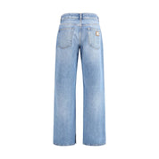 Dolce & Gabbana Light Blue Cotton Straight-Leg Jeans