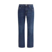 Dolce & Gabbana Blue Cotton Straight-Leg Jeans