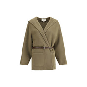 Jacob Cohen Brown Fleece Wool Coat