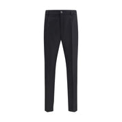 Cruna Black Fleece Wool Dress Pants