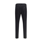 Cruna Black Fleece Wool Dress Pants