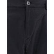 Cruna Black Fleece Wool Dress Pants